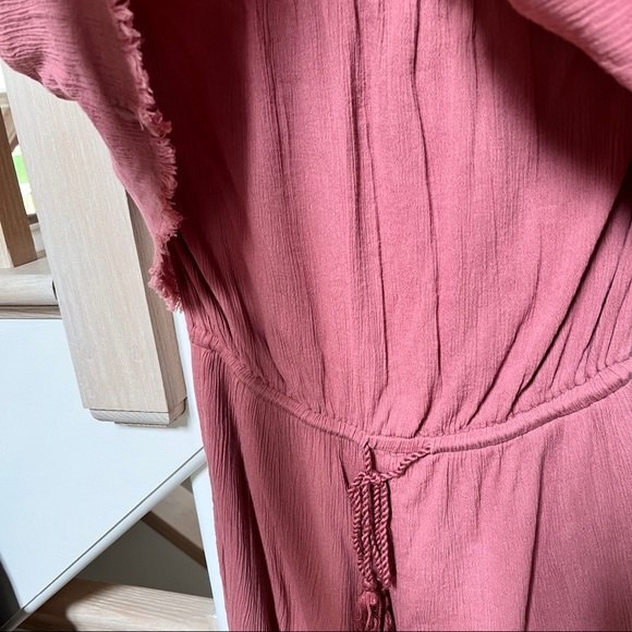 Aerie Strapless Overlay Jumpsuit in Mauve Pink S - Picture 7 of 12
